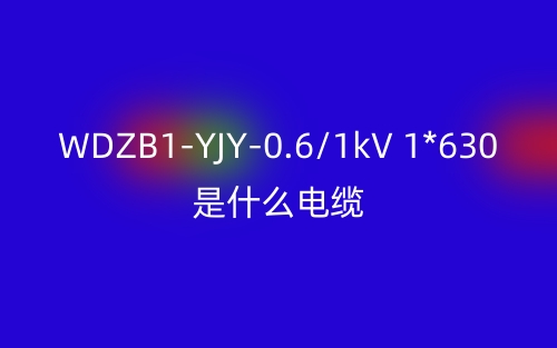 WDZB1-YJY-0.6/1kV 1*630是什么電纜？(圖1)