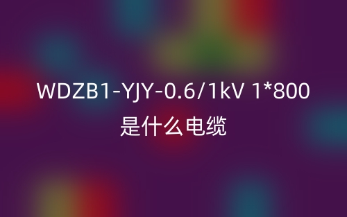 WDZB1-YJY-0.6/1kV 1*800是什么電纜？(圖1)