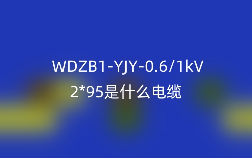 WDZB1-YJY-0.6/1kV 2*95是什么電纜？(圖1)
