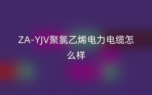 山東ZA-YJV聚氯乙烯電力電纜怎么樣？(圖1)
