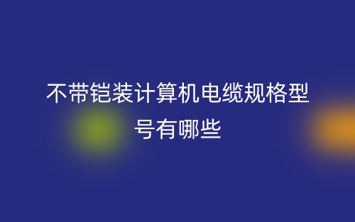 不帶鎧裝計(jì)算機(jī)電纜規(guī)格型號(hào)有哪些？(圖1)
