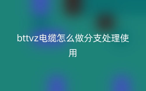 bttvz電纜怎么做分支處理使用？(圖1)