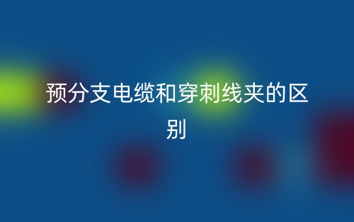 預(yù)分支電纜和穿刺線夾的區(qū)別是什么？(圖1)