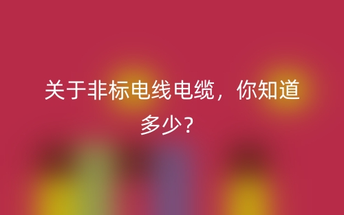 關(guān)于非標(biāo)電線電纜，你知道多少？(圖1)