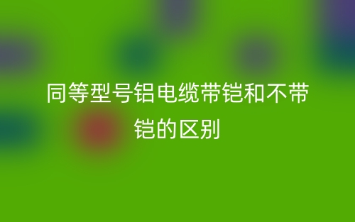 同等型號(hào)鋁電纜帶鎧和不帶鎧的區(qū)別是什么？(圖1)