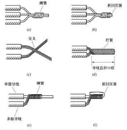 電工常用電線導線接線方法圖解大全(圖9)