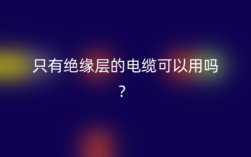 只有絕緣層的電纜可以用嗎？(圖1)
