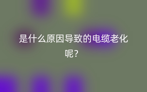 是什么原因?qū)е碌碾娎|老化呢？(圖1)