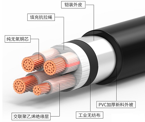 鎧裝電纜22、32、42表示的區(qū)別是什么？(圖2)