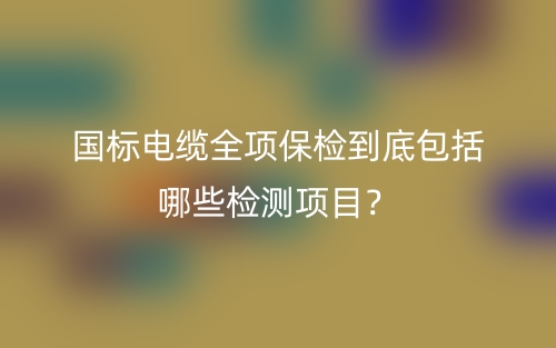 國標(biāo)電纜全項(xiàng)保檢到底包括哪些檢測項(xiàng)目？(圖1)
